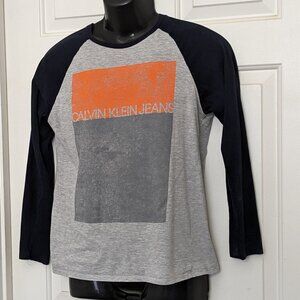 Set 3 Calvin Klein / Levi's Boy's T - Shirts Size L Gray/Black/Red